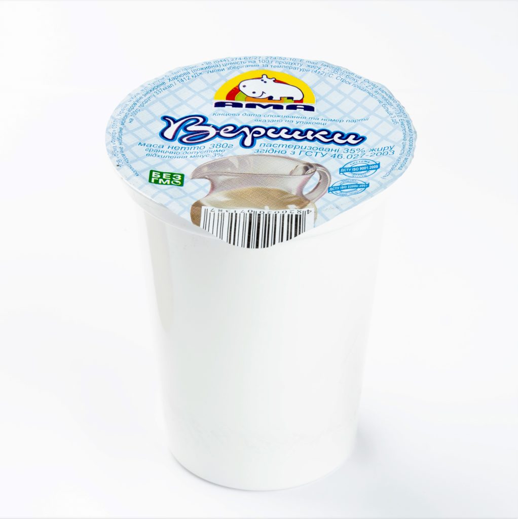 Вершки пастеризовані АМА 35% жиру